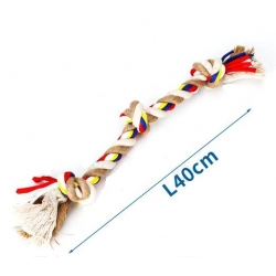 MOCNY SZARPAK sznur bawełna gryzak DUŻY 40cm